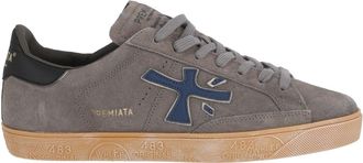 Premiata Taupe Steven Soft Suede Low-Top Sneakers