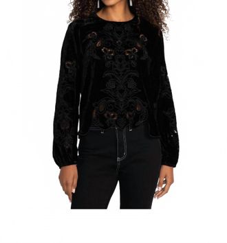 Johnny Was Gabriela Long Sleeve Blouse In Black