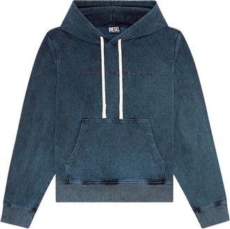 Diesel Mens Diesel Faded Dark Grey Hoodie - Navy - Size: 40