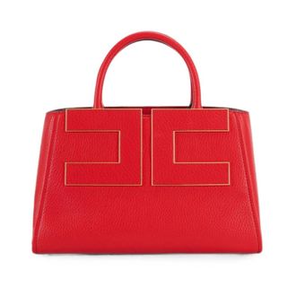 Elisabetta Franchi Tote Bag with Logo - female - Elisabetta Franchi - Handbags - Red - ONE SIZE - Bags