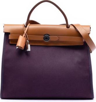 Herm&egrave;s Pre-owned Hermes Toile Herbag Zip 31 TWF6X6G23FOAKO2Z