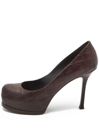 Saint Laurent Pumps Tribtoo 105mm - Marrone