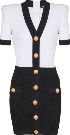 Balmain Cable-knit Bodycon Dress