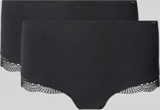 Skiny Skiny Pants mit Häkelspitze im 2er-Pack Modell Classic Cotton in Black, Größe 38