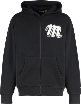 Moncler Nigo x Mercedes-Benz Volledige Ritssluiting Hoodie - Heren - Vesten met rits - Zwart - L - Katoen - Hoodies & sweatvesten