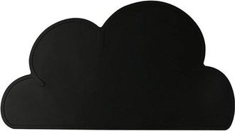OEM Mantel Individual Infantil De Silicona - Impermeable Y Antideslizante - Forma De Nube - Colores Suaves - 47,8 X 27 Cm - Negro