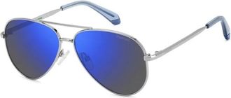 Polaroid PLD 8073/S Aviator Zonnebril - unisex - Zonnebrillen - Blauw - 55 MM - Accessoires