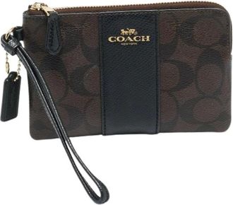 Coach Pre-owned Clutches, female, Brown, Size: ONE SIZE Pre-owned Coated Canvas Clutch