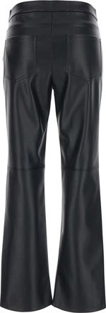 Max Mara Womens Pants, Black Ecoleather Polyester Trousers