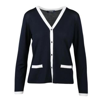 Max Mara Truien & Vesten, Dames, Blauw, L, Wol, Kenya Cardigan