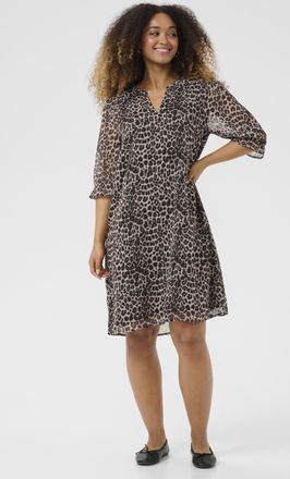 Cream Jurk CRYuna Regular fit leopard