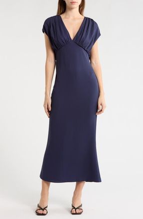 Staud Char Empire Waist Dress in Navy at Nordstrom, Size 00
