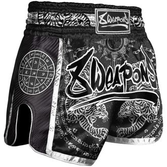 OEM Pantalones Cortos De Muay Thai Sak Yant Tigers Negros Talla L (8 Armas)