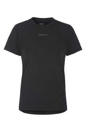 Craft Essence Perforated Jersey T-Shirt in Black at Nordstrom, Size X-Small