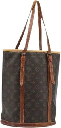 Louis Vuitton Pre-owned Bucket Bags, female, Brown, Size: ONE SIZE Pre-owned Monogram Bucket GM