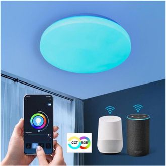 Trade Shop Trade Shop - Plaf&oacute;n Led Smart 20w Rgb Cct Wifi Smart Dimmable Smartphone Alexa Google