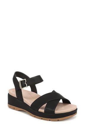Dr. Scholls Free Love Ankle Strap Platform Slide Sandal in Black at Nordstrom, Size 6.5
