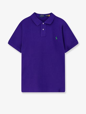 Ralph Lauren Polo in cotone con logo ricamato frontale - POLO RALPH LAUREN - gender_Man