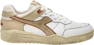 Diadora Casual Beige Unisex Sneaker Retro Stijl - Heren - Sneakers - Beige - 39 EU - Leer - Schoenen