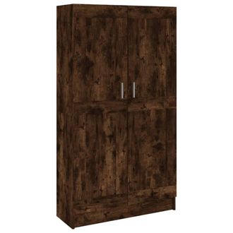 Berkfield Home Book Cabinet Smoked Oak 82.5x30.5x150 cm Engineered Wood in Brown