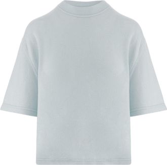 SA SU PHI Light Blue Crewneck Knit Cashmere Sweater