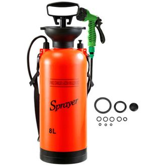 Elle Pulverizador Multifuncional Mini Jeffergarden Para C&eacute;sped Y Jard&iacute;n, Pulverizador Neum&aacute;tico Manual, Pulverizador De Agua, Equipo Agr&iacute;cola, 8 L