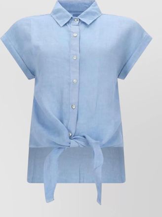 120% Lino linen knotted shirt