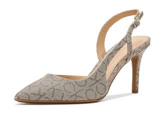 Calvin Klein Gerinny Womens Shoes Dark Natural Logo : 9.5 M, Faux Leather