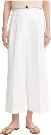 Michael Kors Gekreukte broek - Dames - Vrijetijds broeken - Wit - XS - Katoen - Broeken