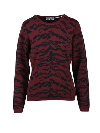 Essentiel Two-Tone Stretch Crew Neck Sweater
