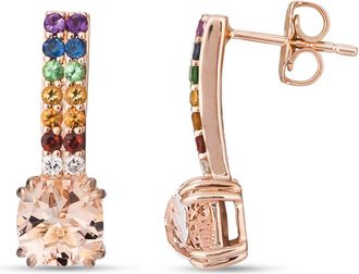 Le Vian Ladies Rainbow Earrings set in 14K Strawberry Gold