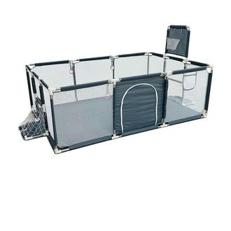 OEM Parc Pour Enfants, Barri&egrave;res De S&eacute;curit&eacute;, Terrain De Jeu Polyvalent, Gris Fonc&eacute; 2 Net