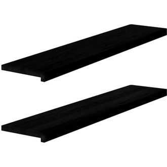 vidaXL Vidaxl - Alf&eacute;izares De Ventana 2 Uds Madera Maciza Roble Marr&oacute;n Oscuro