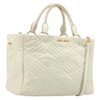 Miu Miu Bolso Tote Pre-owned - Pre-owned - Mujer - Beige - ONE SIZE