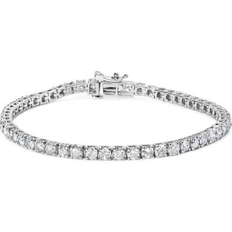 House of Brilliance 10K White Gold 6.00 Cttw Classic Natural Diamond Tennis Bracelet at Nordstrom