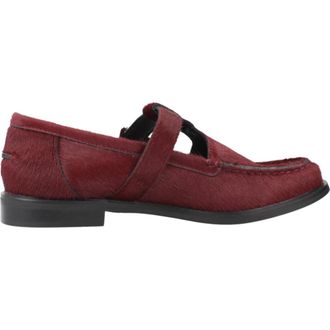 Caf&egrave;noir Schoenen, Dames, Rood, 39 EU, Leer, Zapato Cerrado Hebilla