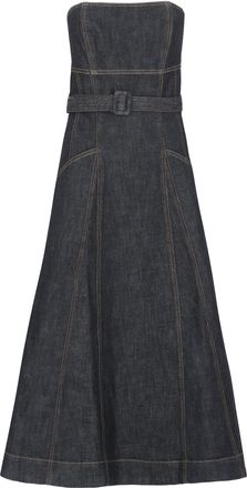 Self Portrait Indigo Denim Bandeau Midi Dress