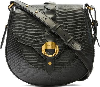 Isabel Marant Borsa a spalla intrecciata con anello - Nero