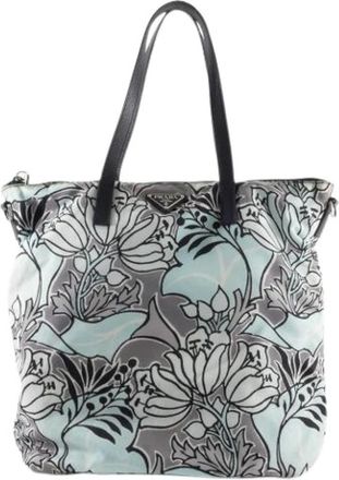 Prada Pre-owned Tote Bags, female, Multicolor, Size: ONE SIZE Pre-owned Nylon Tote Bag