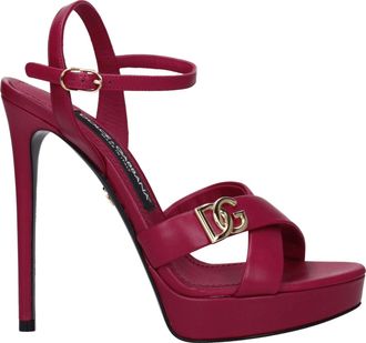 Dolce & Gabbana Sandals Dames Leather Fuxia/Hibiscus