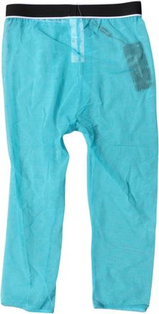 Dolce & Gabbana Womens Light Blue Dg Logo Nylon Cropped Tights Underwear Elastane Clothing