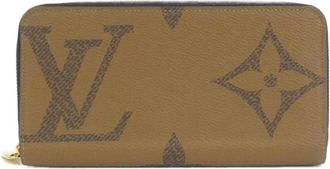 Louis Vuitton Marron Coated Canvas Long Wallet (Bi-Fold) (Pre-Owned)