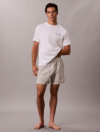 Calvin Klein Conjunto De Shorts De Pijama Heritage Cotton Poplin