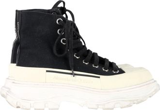 Alexander McQueen Alexander McQueen Pre-owned Womens Tread Slick High-Top Sneakers in Black Canvas - Size EU 35