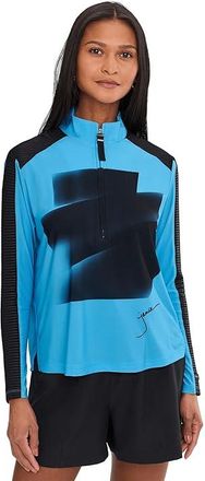 Jamie Sadock Toasties Long Sleeve 1/4 Zip Layering Piece Womens Sweater Bonamassa Blue : SM, Polyester/Spandex