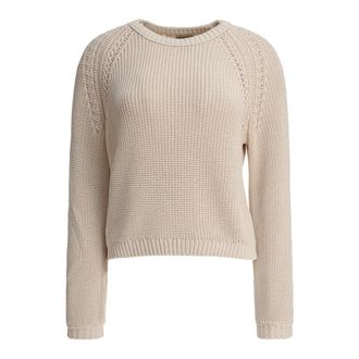Rakk&igrave; Round-neck Knitwear, female, Beige, XS, Cecile Knit Pullover