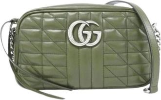 Gucci Pre-owned Vintage Shoulder Bag - Dames - Vintage Schoudertas - Groen - ONE Size - Leer - Vintage