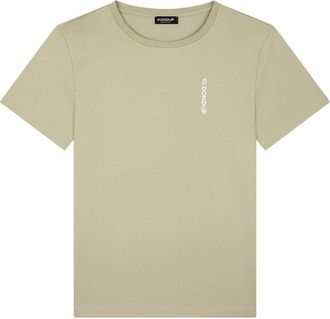 Dondup Groen Logo T-shirt met Ronde Hals - Heren - T-shirts - Groen - S - Katoen - Tops