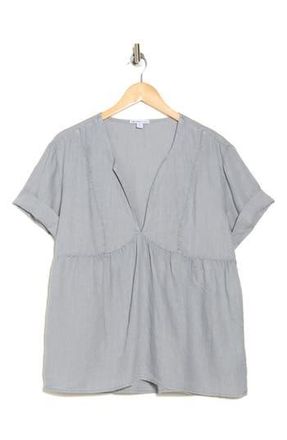 James Perse Dolman Sleeve Linen Top in Breeze Pigment at Nordstrom Rack, Size 0 (Fits Like 00 Us)