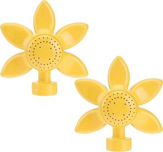OEM Dos Aspersores De C&eacute;sped De 10 Cm (4,3 Pulgadas) Con Estampado Floral Amarillo Y Puntos Met&aacute;licos